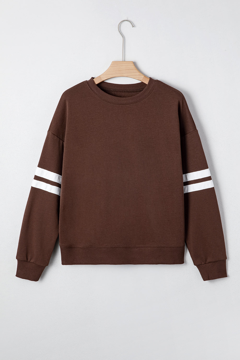 Evergreen Varsity Striped Detail Drop Shoulder Oversized Sweatshirt