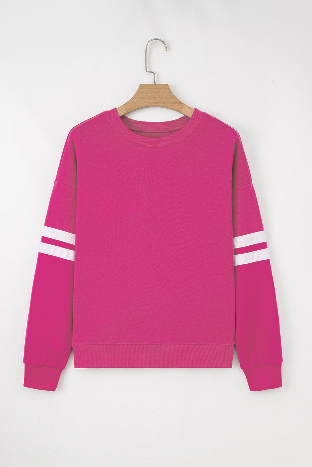 Evergreen Varsity Striped Detail Drop Shoulder Oversized Sweatshirt